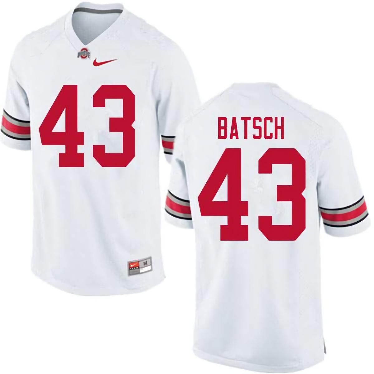 Ryan Batsch Ohio State Buckeyes Men's NCAA #43 Nike White College Stitched Football Jersey IZG4556NO